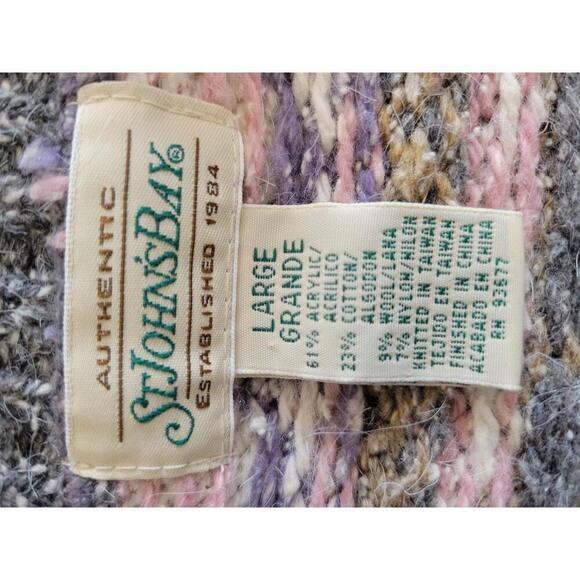 St John's Bay large multicolored button sweater vest - Picture 3 of 4